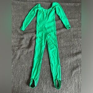 Green Lycra Spandex Catsuit Dance Unitard